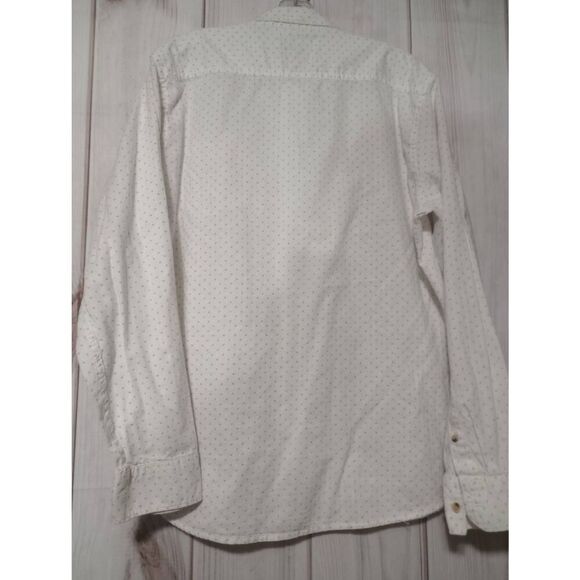 Wrangler Shirt Men's Large White Tan Button Front Rodeo - Picture 2 of 8